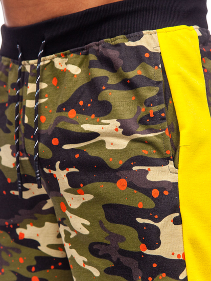 Férfi rövid szabadidőnadrág zöld színben Bolf KS2579