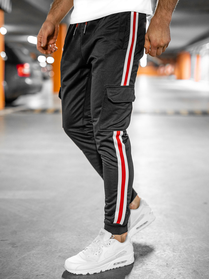 Férfi katonai jogger melegítőnadrág fekete színben Bolf YLB88018A