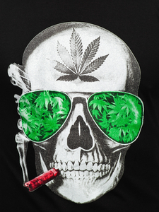 Fekete színű férfi póló nyomattal Bolf Y70019