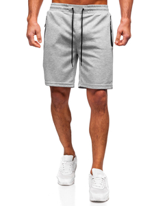 Szürke pamut rövidnadrág férfi Bolf 17K533