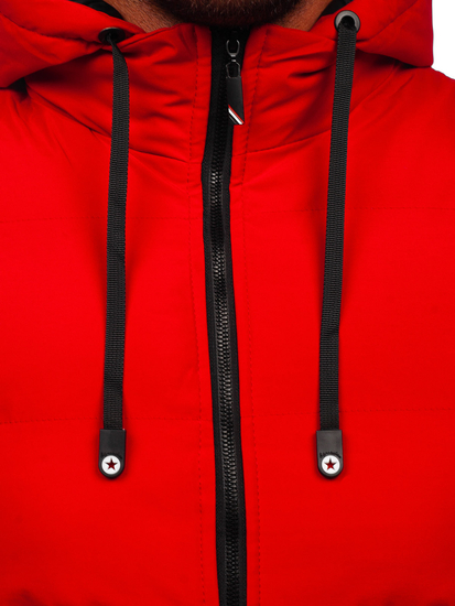 Steppelt téli férfi dzseki piros színben Bolf 5M3125