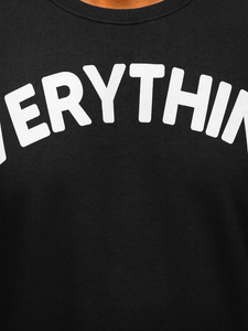 Mintás férfi pulcsi kapucni nélkül fekete Bolf 181905