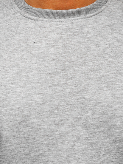 Vastag férfi melegítőfelső kapucni nélkül sötétszürke színben Bolf 2001