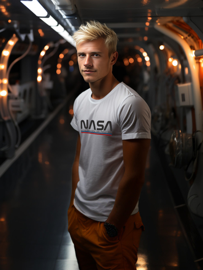 Mintás férfi pamut póló fehér színben Bolf 14749