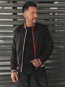 Fekete férfi átmeneti bomber dzseki Bolf 8M96