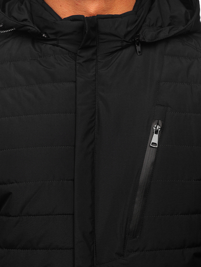 Átmeneti steppelt férfi dzseki fekete színben Bolf 22M305