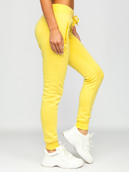 Női melegítőnadrág sárga színben Bolf CK-01-33