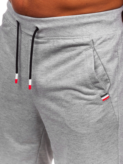 Szürke pamut rövidnadrág férfi Bolf 8K1502