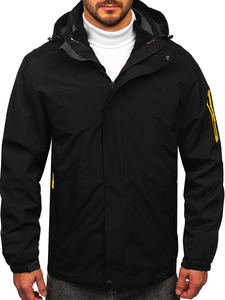 Fekete férfi sportos tavaszi-téli dzseki 2 az 1-ben Bolf 5M3263