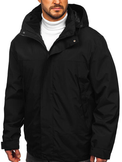 Fekete férfi sportos tavaszi-téli dzseki 2 az 1-ben Bolf 5M3262