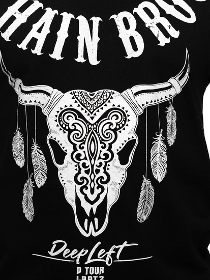 Mintás tank-top fekete színben Bolf 14809