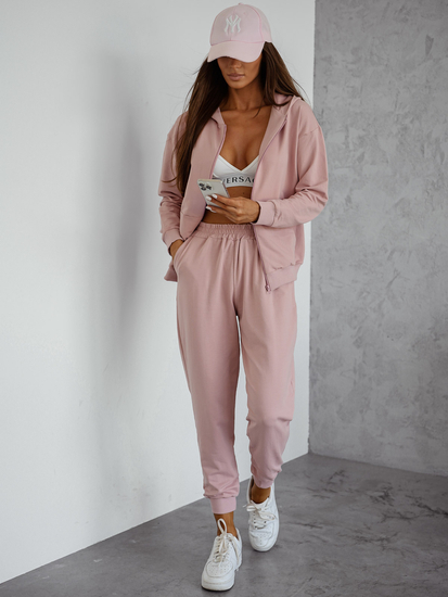 Női két darabos szett kapucnival púder Bolf 821110