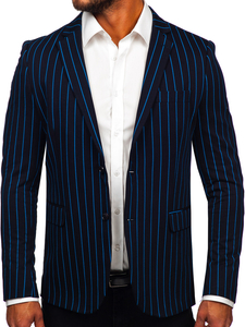 Csikós férfi casual zakó gránátkék-kék színben Bolf 1652