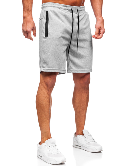 Szürke pamut rövidnadrág férfi Bolf 17K533