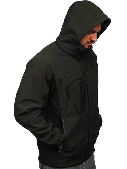 Khaki férfi softshell dzseki Bolf T019