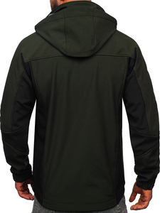 Khaki férfi softshell dzseki Bolf T019