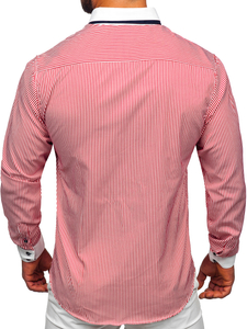 Férfi brókering hosszú ujjal bordó Bolf 0909