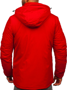 Téli férfi dzseki piros színben Bolf HKK2025