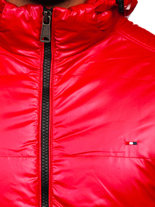 Átmeneti steppelt férfi sportdzseki piros színben Bolf 2137