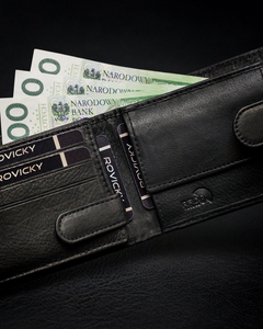 Fekete színű férfi bőr pénztárca 13967