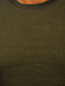 Khaki színű mintás férfi melegítőfelső kapucni nélkül Bolf LJ0599