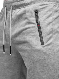 Férfi rövid szabadidőnadrág szürke színben Bolf JX505