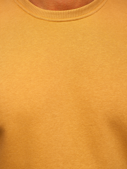 Vastag férfi melegítőfelső kapucni nélkül barna színben Bolf 2001