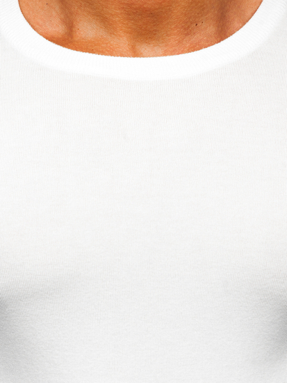 Férfi pulóver fehér színben Bolf MMB602