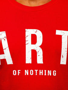 Férfi póló mintával piros Bolf 1180