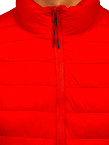 Átmeneti steppelt férfi dzseki piros színben Bolf 13007