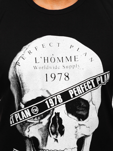 Mintás fekete színű tank-top Bolf 14807