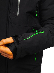 Férfi téli sídzseki fekete-zöld Bolf 1910