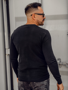 Fekete cipzáras férfi kardigán Bolf YY06A