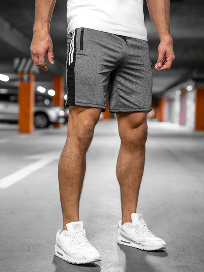 Grafitszürke férfi rövid melegítőnadrág Bolf 68006A