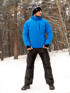 Téli férfi sportdzseki kék színben Bolf HH011