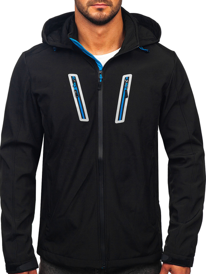 Átmeneti férfi softshell dzseki fekete színben Bolf HSS036