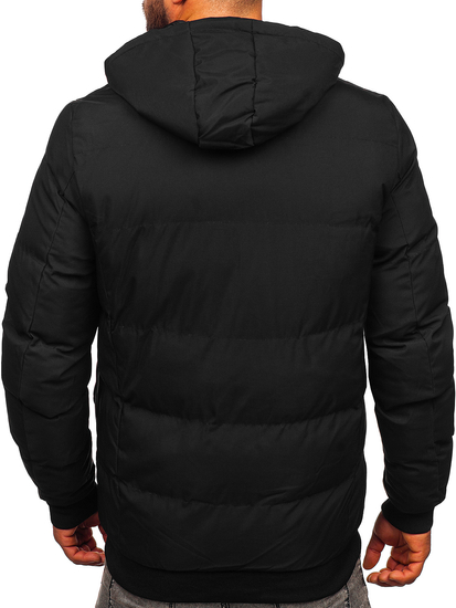 Kétoldalas steppelt téli férfi dzseki fekete színben Bolf 5M761