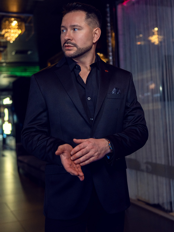 Férfi casual zakó fekete Bolf 026A