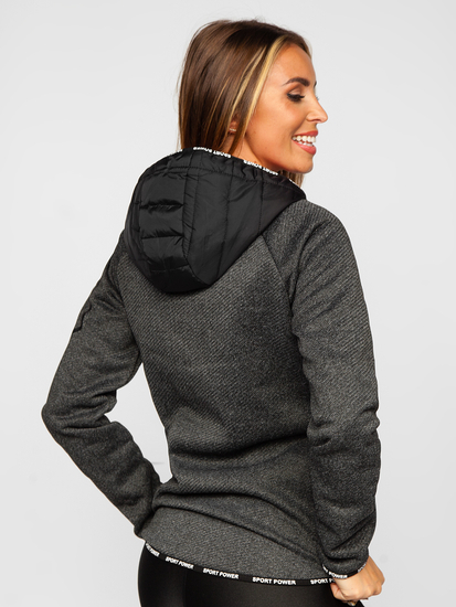 Átmeneti női sportdzseki fekete Bolf KSW4004