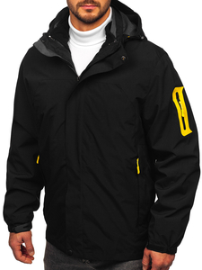 Fekete férfi sportos tavaszi-téli dzseki 2 az 1-ben Bolf 5M3263