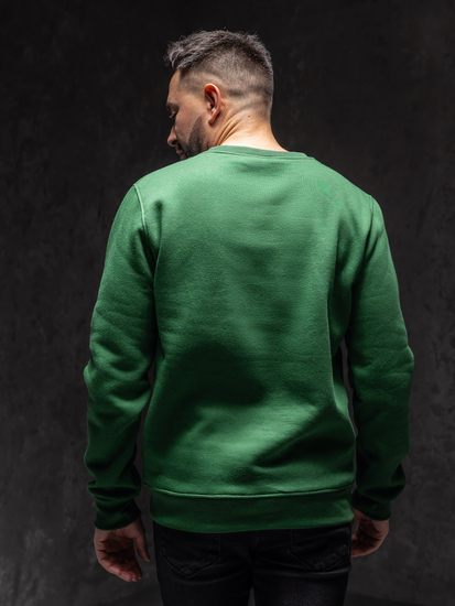 Zöld férfi kapucni nélküli pulcsi Bolf 2001A1