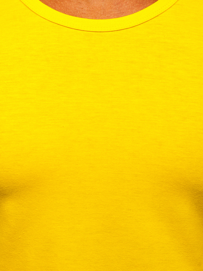 Férfi tank-top minta nélkül sárga Bolf 99001