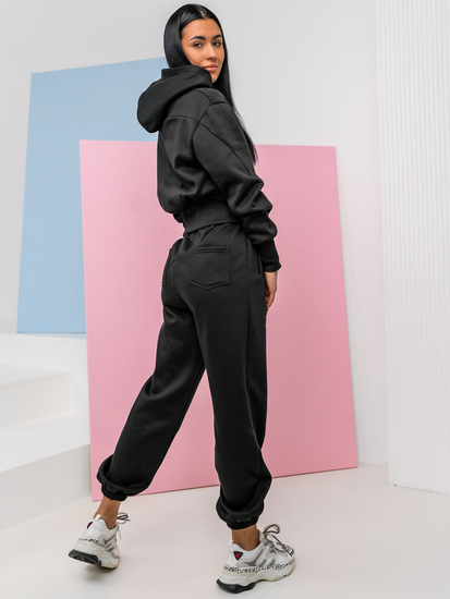 Fekete női kétrészes melegítőszett Bolf 8C79