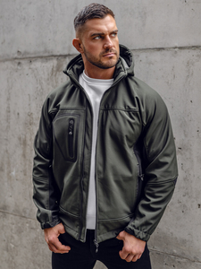 Khaki férfi softshell dzseki Bolf T019A