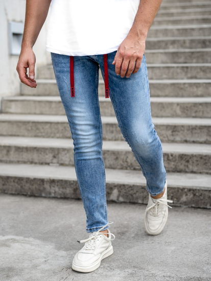 Férfi skinny fit farmernadrág kék színben Bolf KX555-1A