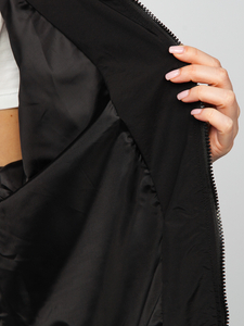 Fekete-zöld női átmeneti dzseki Bolf AG3010