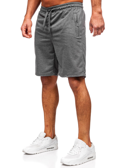 Grafitszürke pamut rövidnadrág férfi Bolf 8K1551