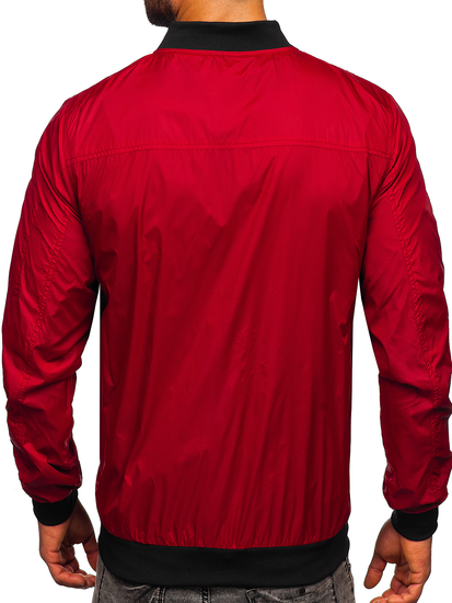 Átmeneti férfi bomber dzseki bordó színben Bolf 5M708