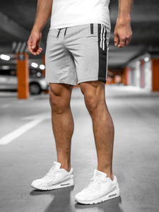 Szürke férfi rövid melegítőnadrág Bolf 68006A