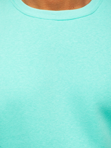 Vastag férfi melegítőfelső kapucni nélkül menta színben Bolf 2001